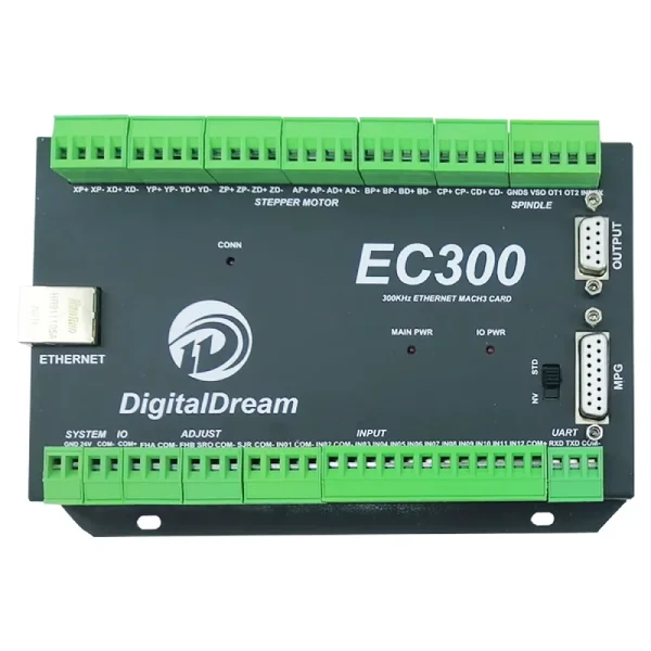 کنترلر سی ان سی Mach3 EC300 | کنترلر Ethernet حرفه‌ای چندمحوره با دقت بالا